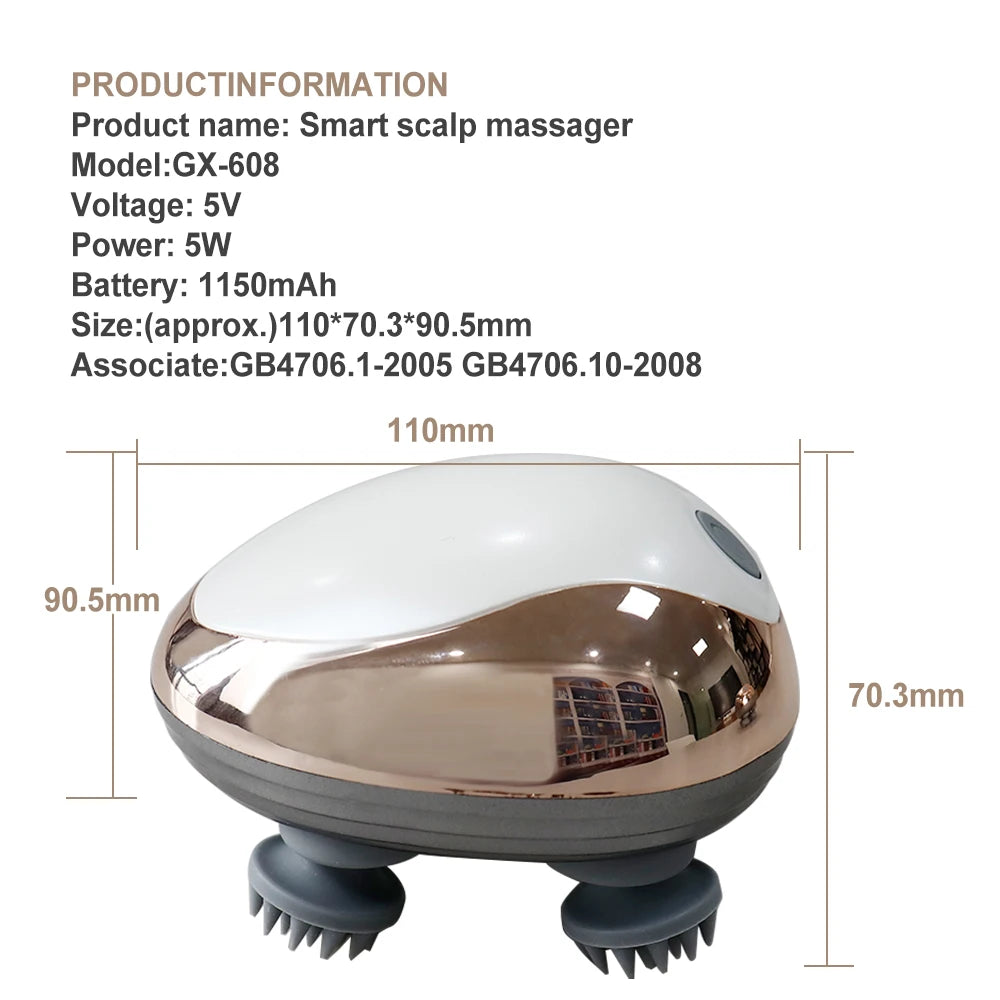 Rechargeable Handheld Scalp & Head Massager