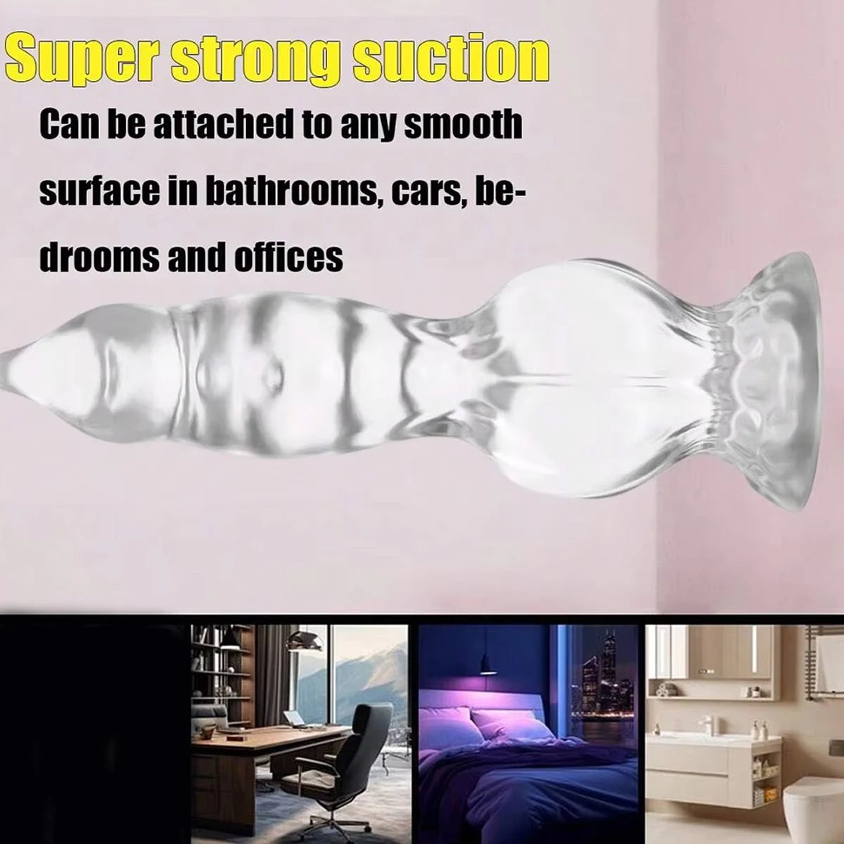 Clear Knotted Dog Dildo Realistic Canine Knot Fantasy Soft Flexible Suction Cup Sex Toy for Women & Men