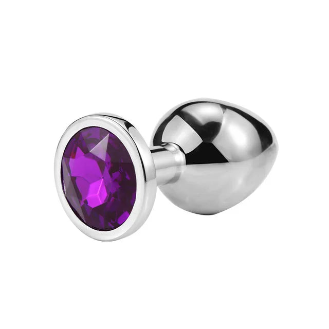Crystal-Tip Stainless Steel Anal Plug