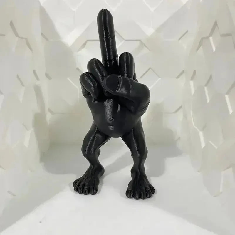 Funny Legged Middle Finger Resin Figurine 8cm Creative Prank Desk Ornament Novelty Office Desktop Decor Holiday Gag Gift