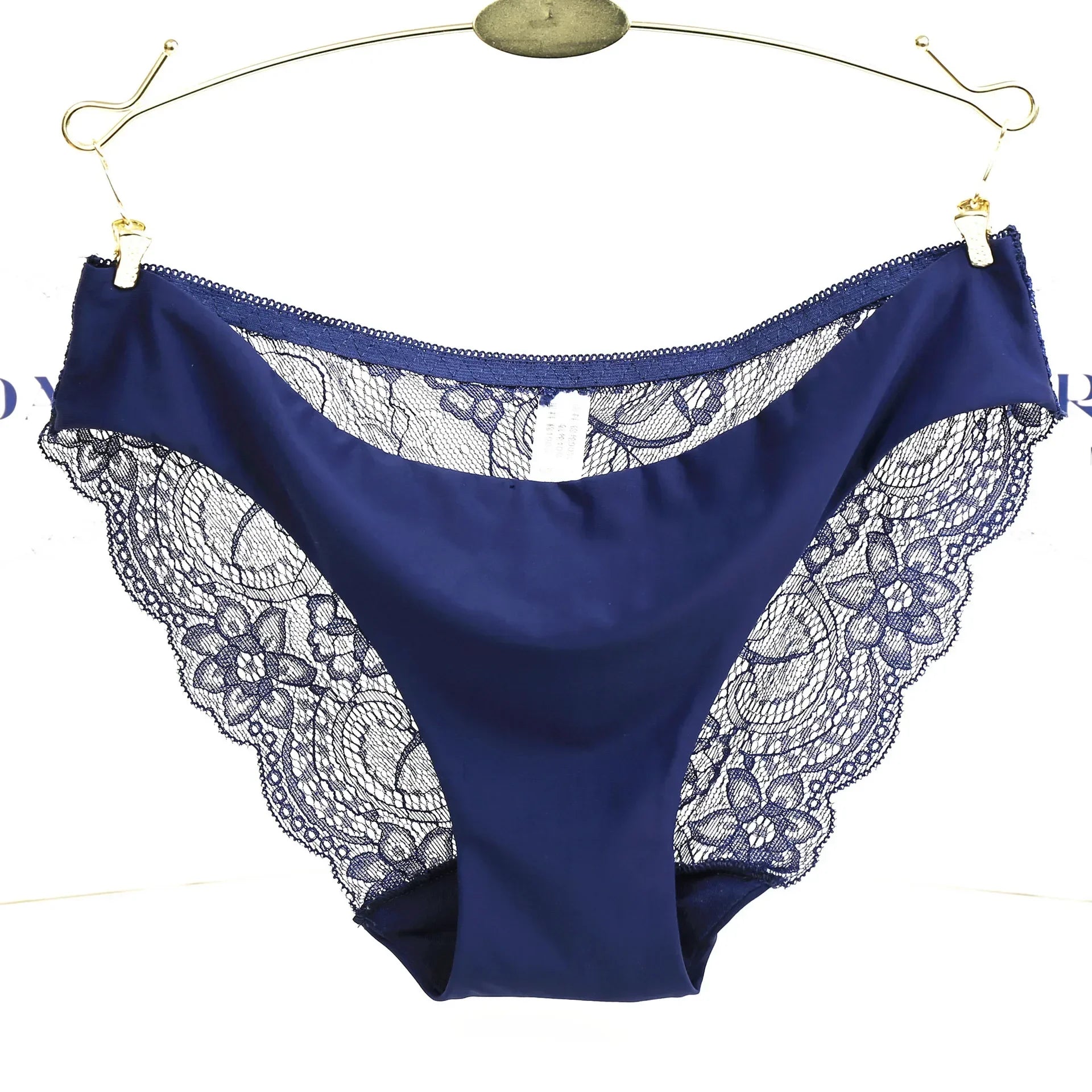 Sexy plus Size Women's Seamless Lingerie Transparent Lace Bikini Briefs Cotton Fabric Underwear 10pc Set Lady Girl Intimates