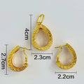 Dubai Golden Jewelry Sets for Women Luxury Italian Bridal Necklace Pendant Earrings Wedding Party Accessories Lady Gifts