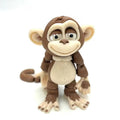 Monkey 3D Printed Articulated,Stands Upright,Hangs by Tail or Hand,travel companion,Jungle Animal Figurine,Fidget Desk Figurine
