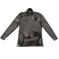 Sexy Men High Neck Long Sleeve T-shirt PU Double Side Top PVC Glossy Shiny Fashion Stage Wear Elastic Slim Tights Dance Wear