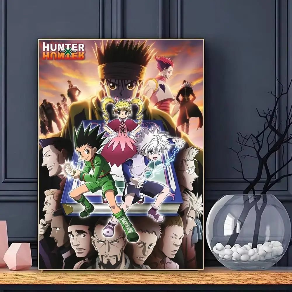 Anime H-Hunter x H-Hunter Poster HD Art Decorative Wall Art Waterproof Home Décor for Living Room Bedroom Café Stylish Gift