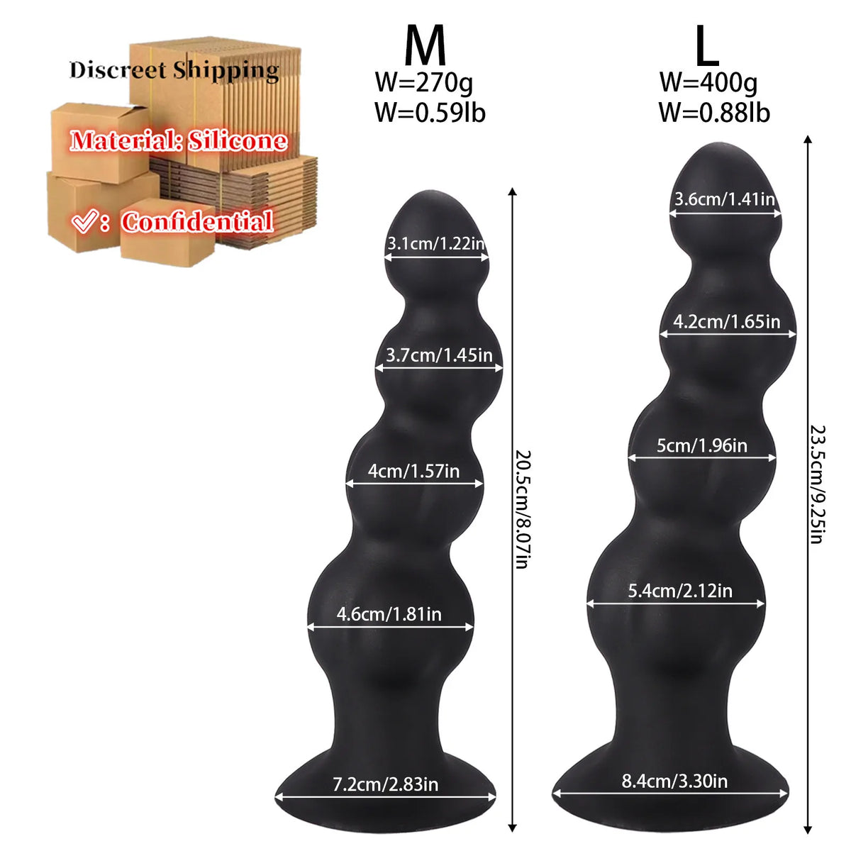 4-Ball Silicone Anal Bead & Plug