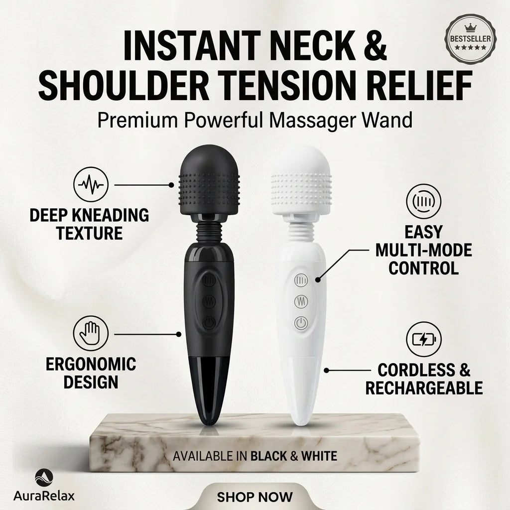 Portable Electric Wand Body Massager – 20 Modes/8 Speeds