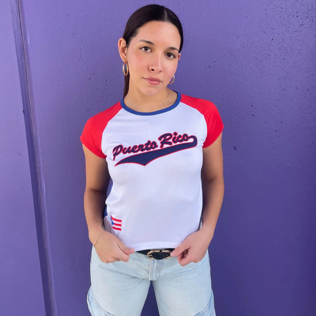 Puerto Rico Graphic Y2K Baby Tee