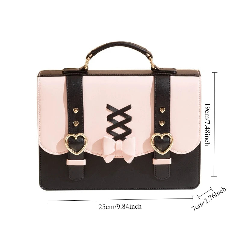 Bow Ribbon Square Crossbody Bag