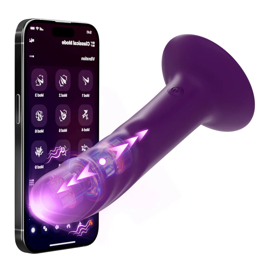 App-Controlled Thrusting Vibrating Anal Plug