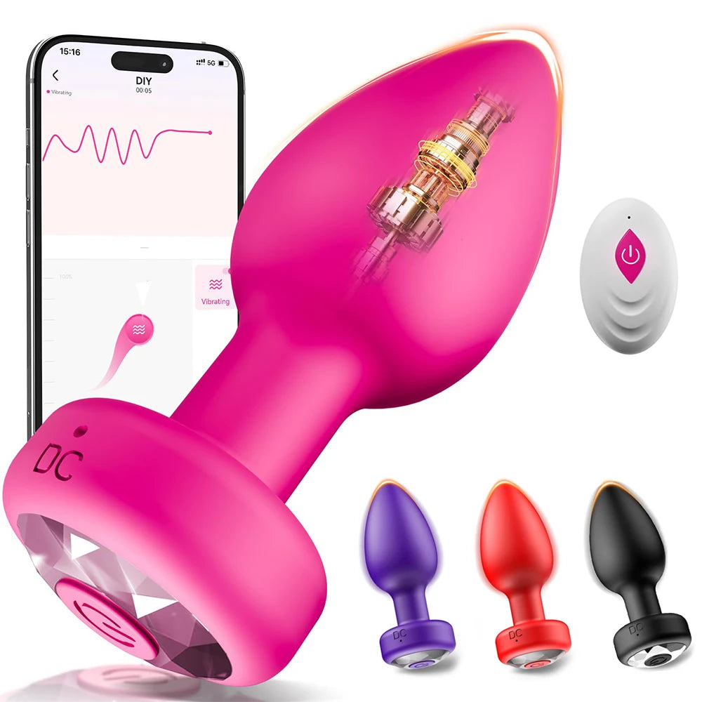 App & Remote-Control Vibrating Anal Plug – 10 Modes