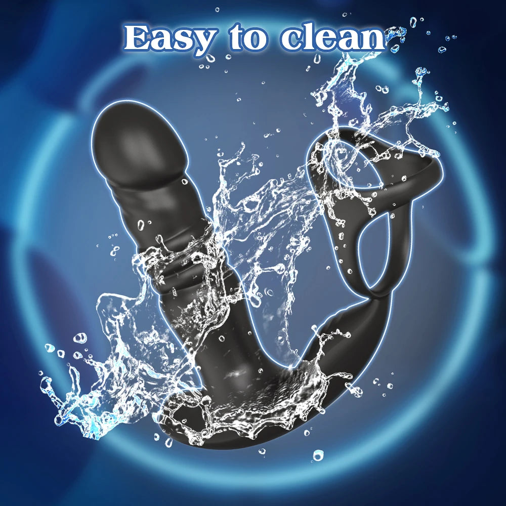 App-Controlled Thrusting Prostate Massager with Ring