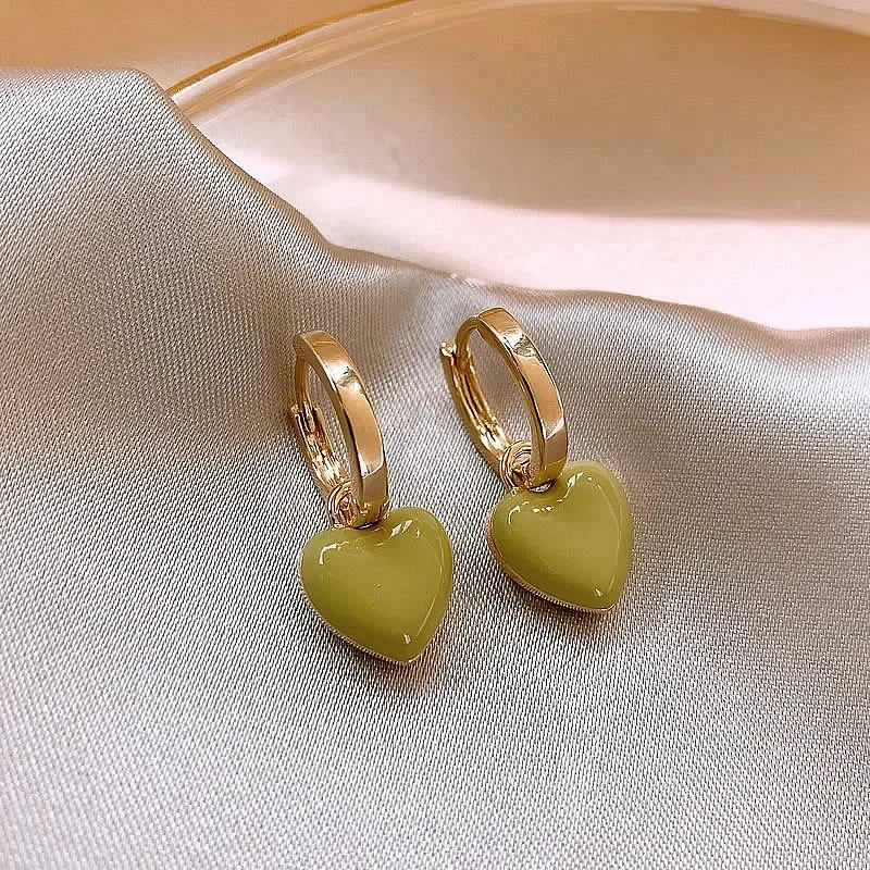 Heart & Square Geometric Drop Earrings