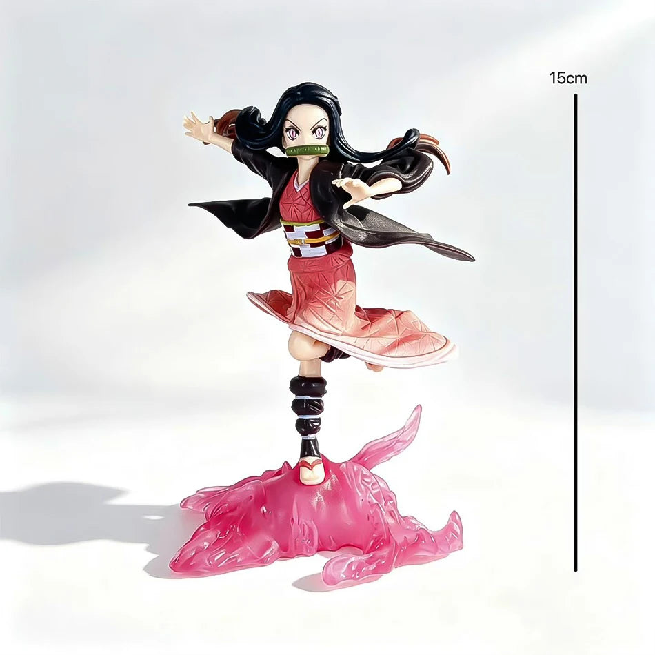 Demon Slayer Anime Character Kamado Tanjirou Iguro Obanai Nezuko Hinokami Kagura Figurine Toys Model Decor Gift