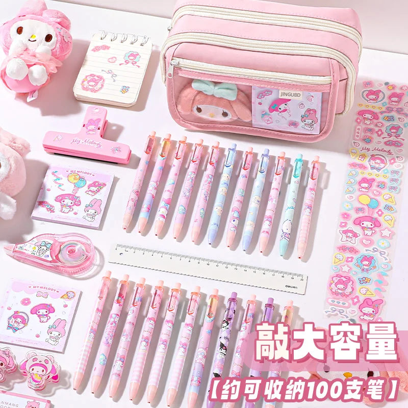 Kawaii Waterproof Large-Capacity Pencil Case DIY Set