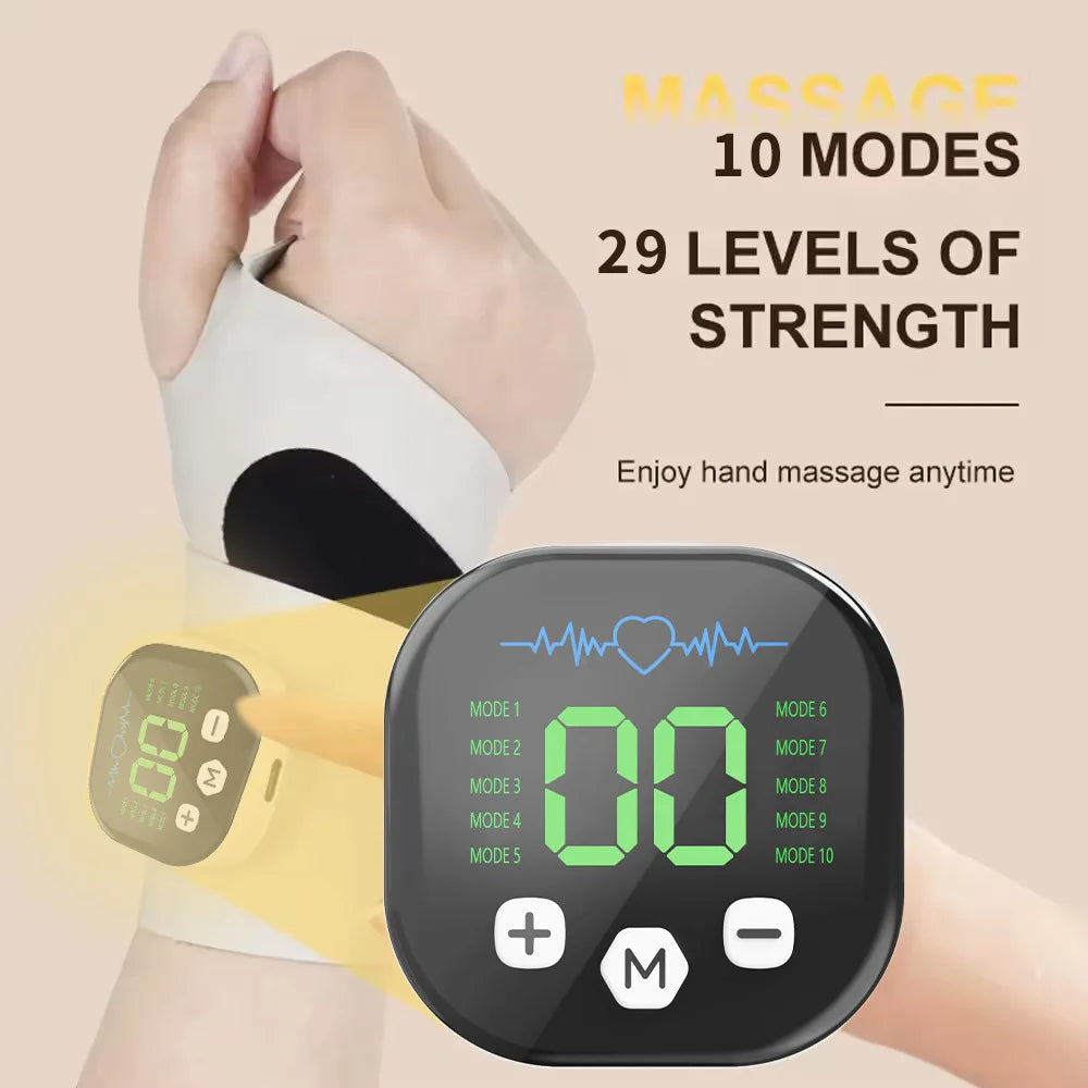 Rechargeable Hand & Wrist Massager – 10 Modes/29 Levels