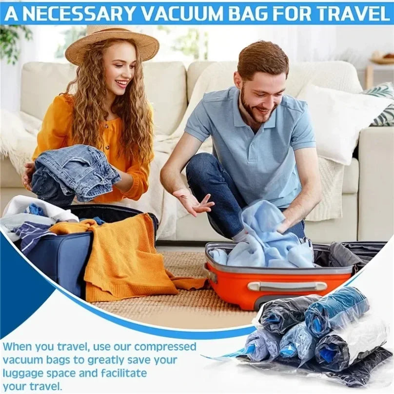 Vacuum Bags for Storing Clothes Suitable for Luggage and Essential Travel Compression Bag Clothing Storage Organizer