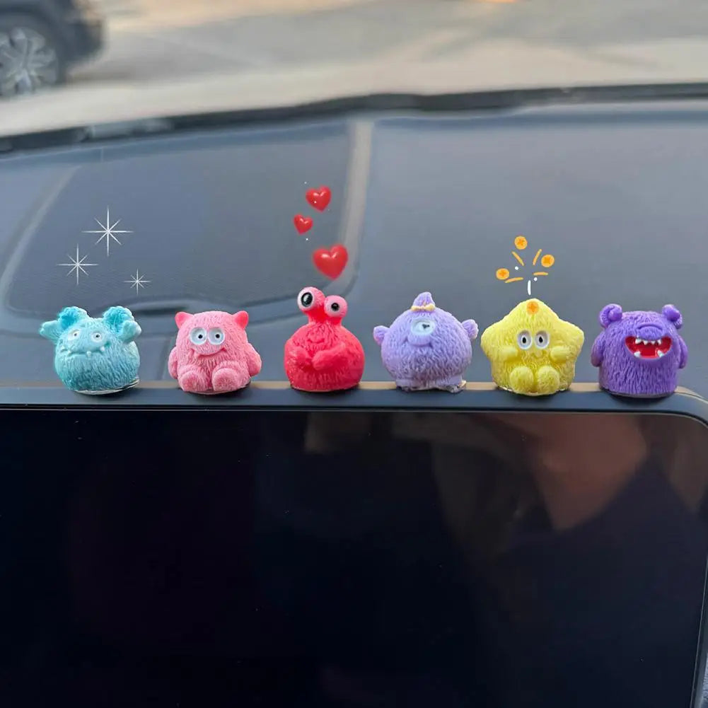 6/8-Piece Kawaii Mini Car & Desk Figurine Set