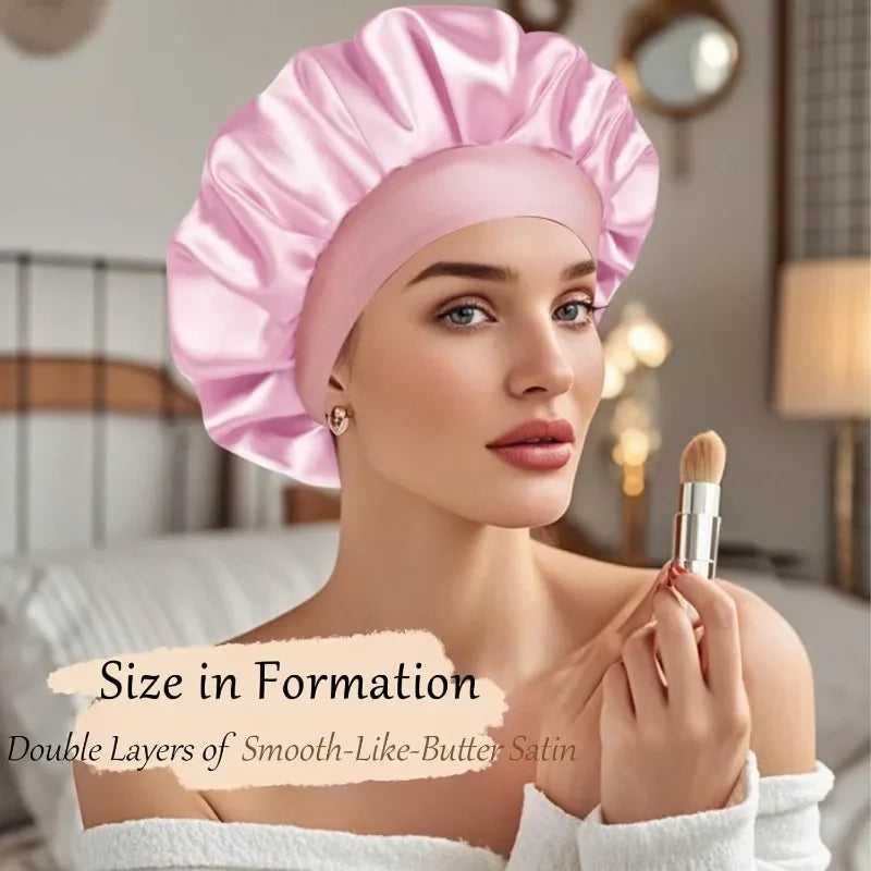 Silk Pillowcase & Extra-Large Satin Bonnet Set