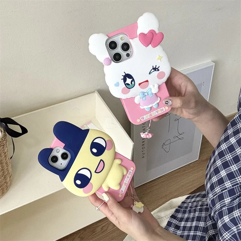 Kawaii Carton Rabbit Phone Case For iPhone 16 Pro 15 14 13 Pro Max Cover Silicone Shockproof Cases 15 ProMax 16Pro Cute Funda 14