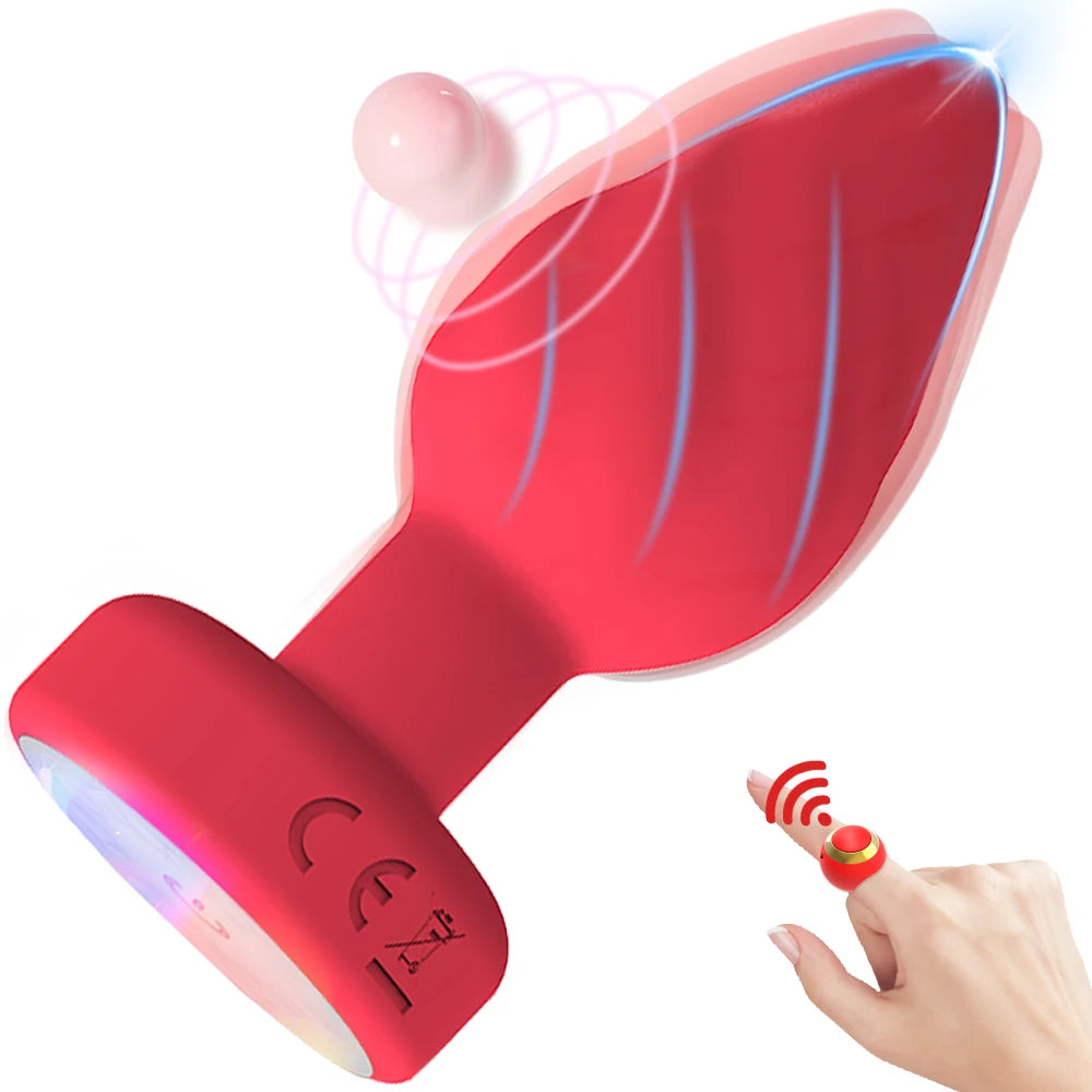Light-Up Remote Vibrating Anal Plug – 10 Modes