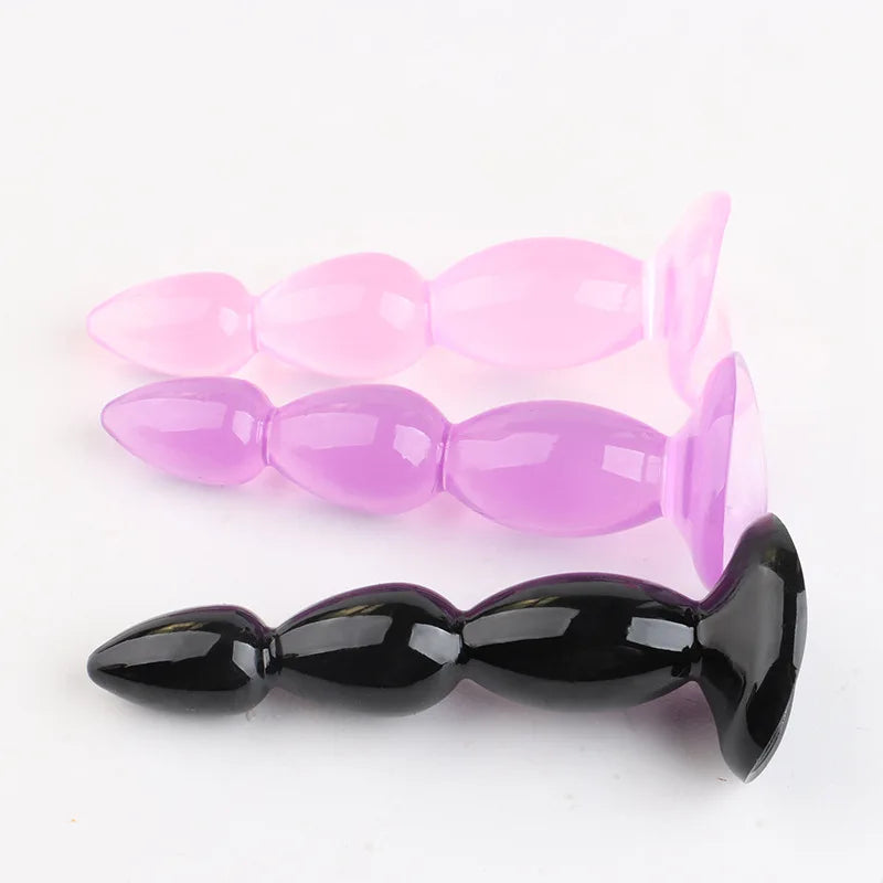 Soft Suction-Base Beaded Anal Plug