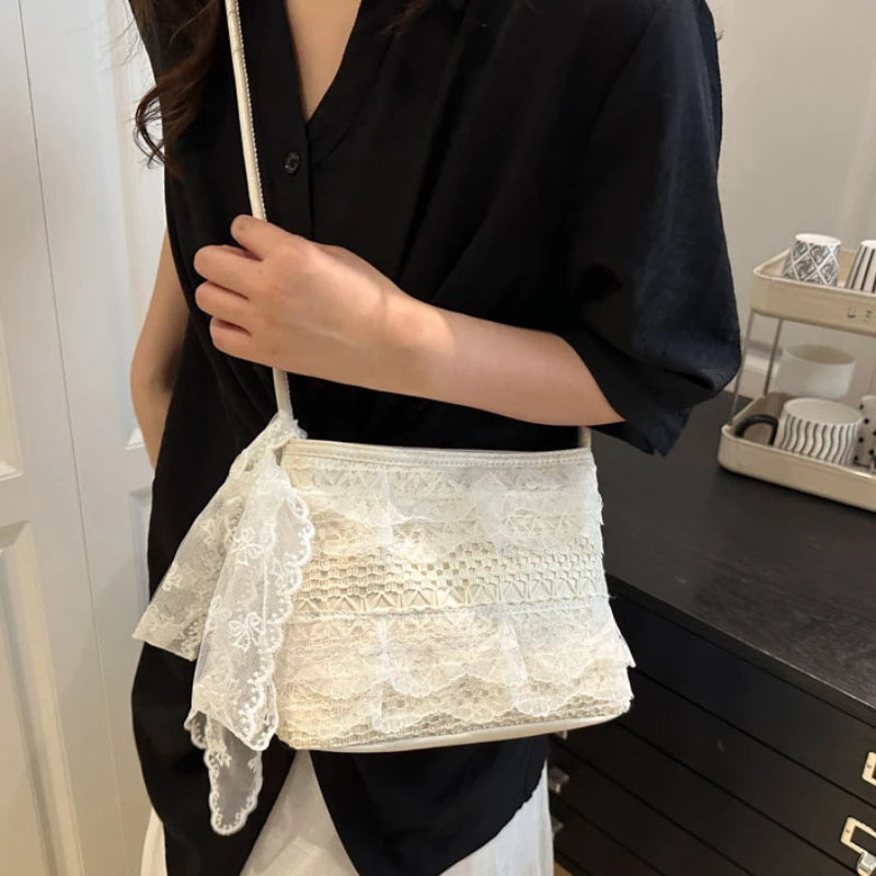 Lace Bow Korean Shoulder Bag
