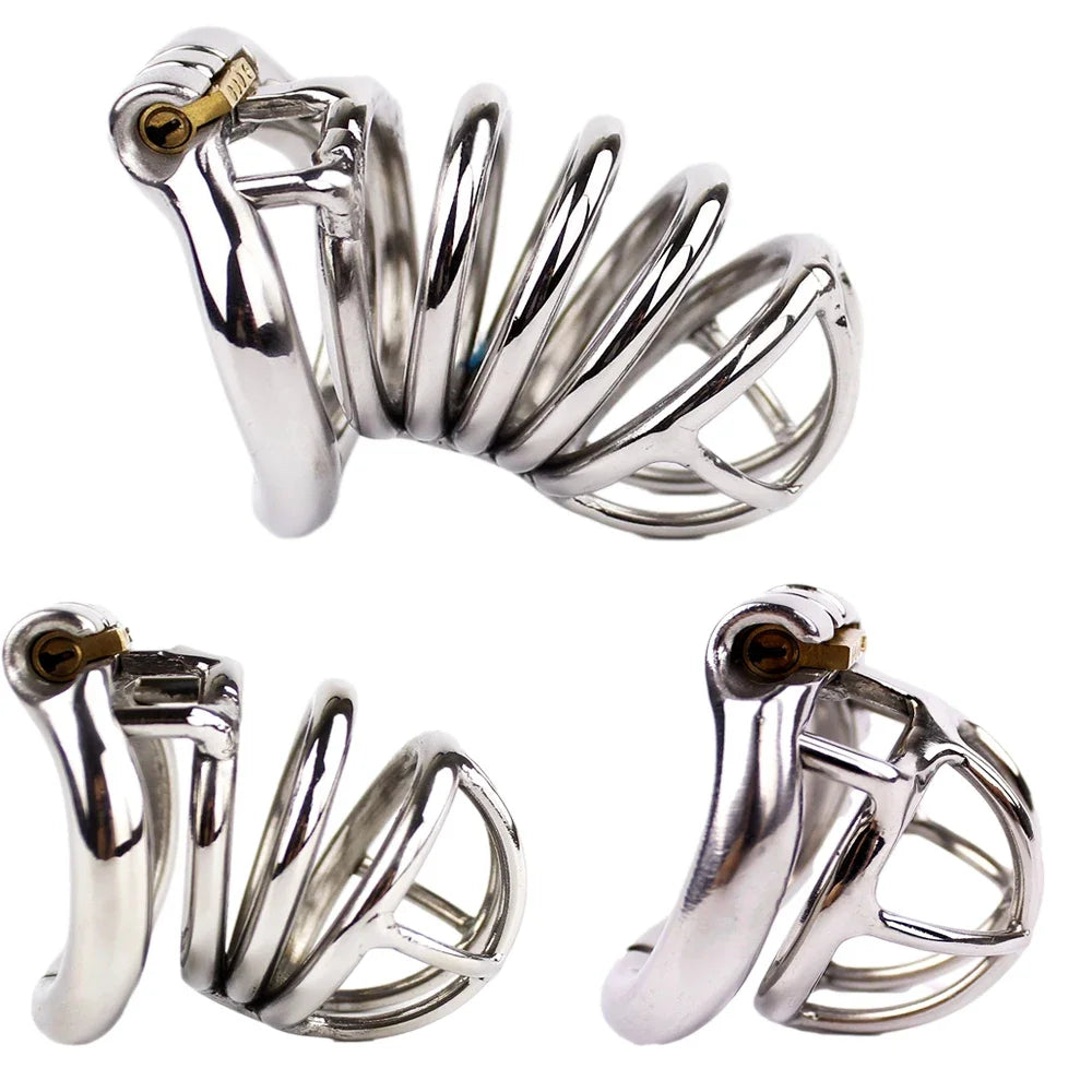 Stainless Steel Locking Chastity Cage