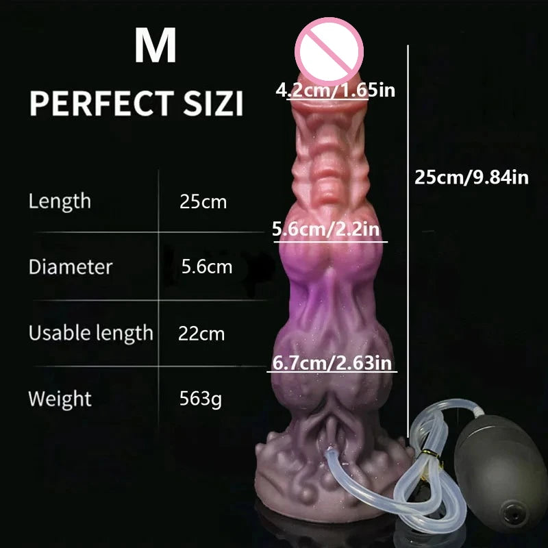 Large Squirting Fantasy Knotted Dildo