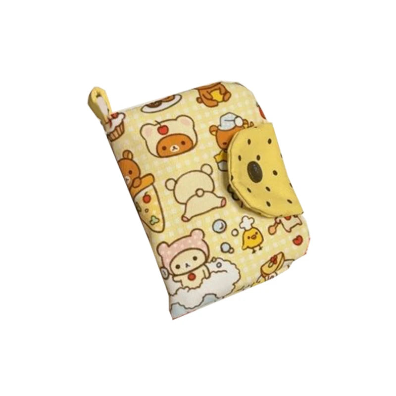 Quaint Ins Style Bear Coin Purse with Retro Cute Design Convenient for Students