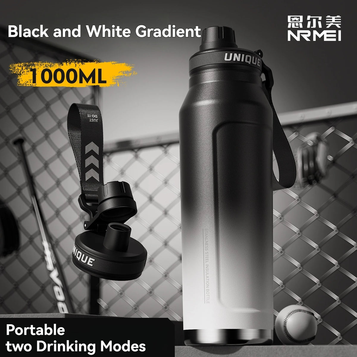 1 L Stainless Steel Insulated Sports Bottle