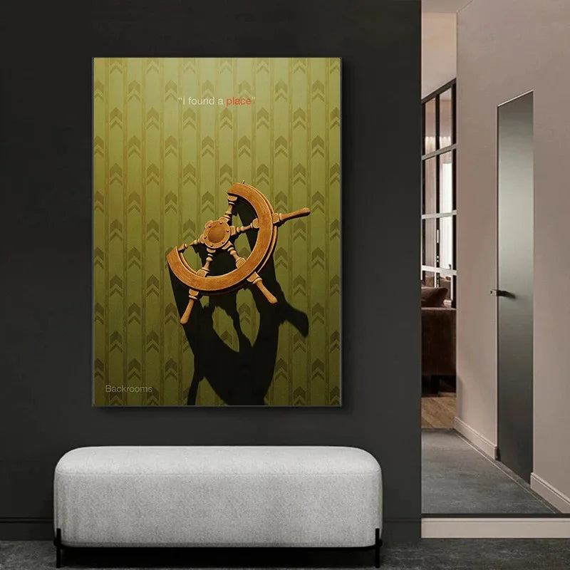 Backrooms Liminal Space Canvas Wall Poster