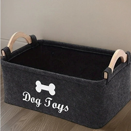 Dog Toy Basket Pet Storage Box Bin Organizer Toys Felt Cat Accessory Container Bins Baskets Accessories Containers Organizing
