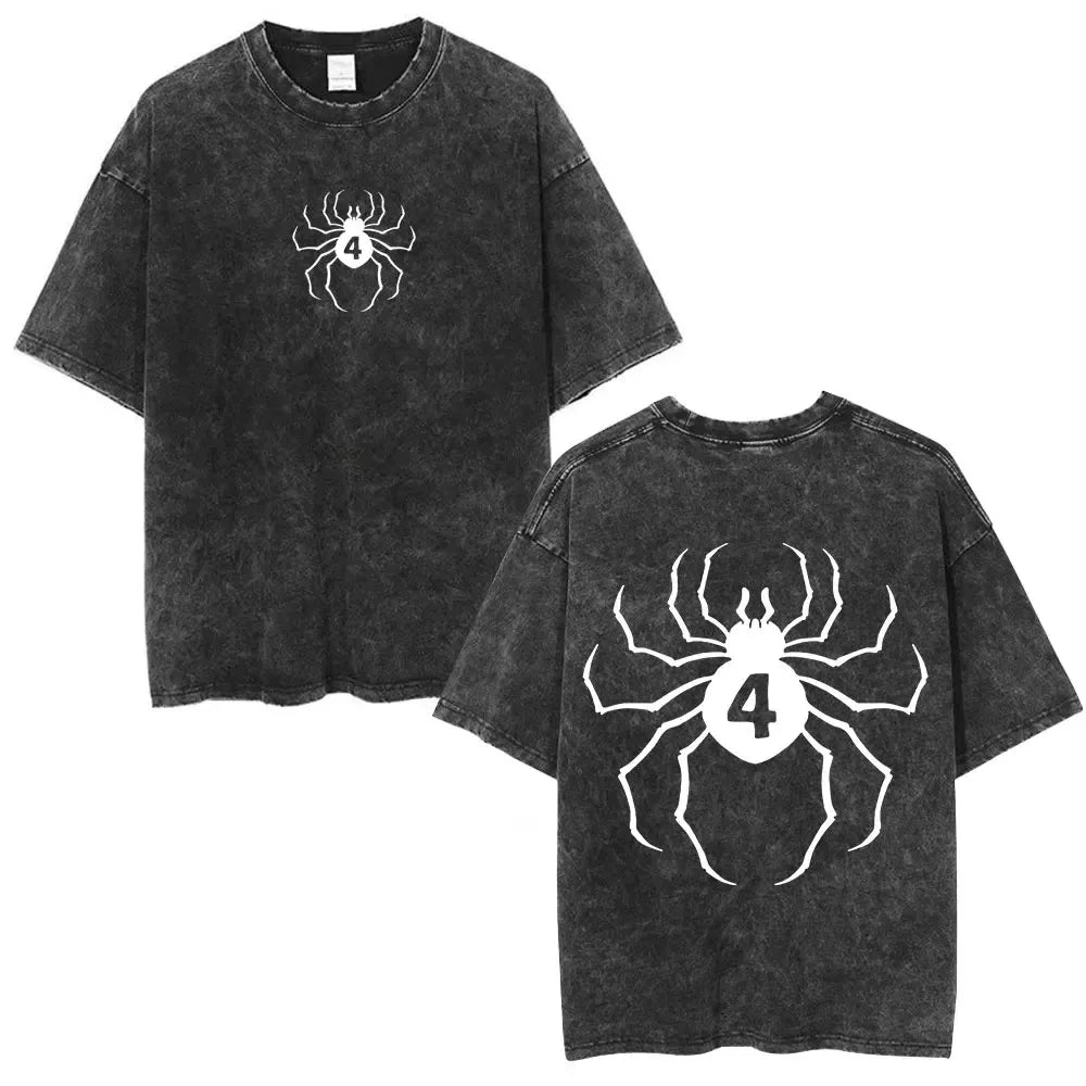Hunter X Hunter Phantom Troupe Washed T-shirts Anime Hisoka Oversized Print T Shirt Men Women Streetwear Y2k Clothing Cotton Tee