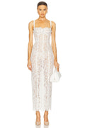 Sexy Spaghetti Strap Square Neck Lace Long Dress Women Black Floral Lace Sleeveless Bodycon Dresses Elegant Evening Celebrity