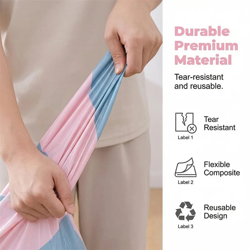 No-Pump Vacuum Storage Bags Large Capacity Space Saver Compression Bags Airtight Cube for Clothes Quilts Storage Sealer Bags