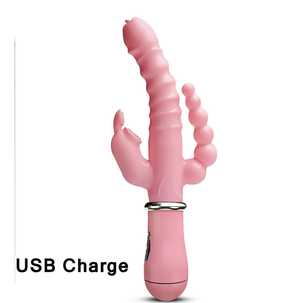 Rabbit Vibrator with Clitoral Suction