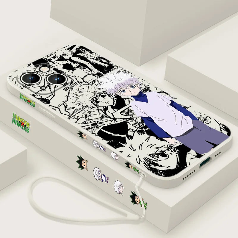 HUNTER×HUNTER Phone Case with Lanyard For IPhone 16 e 15 14 13 12 11 Pro Max X XR XS Plus Mini SE 2020 2022 Anime Mobile Case
