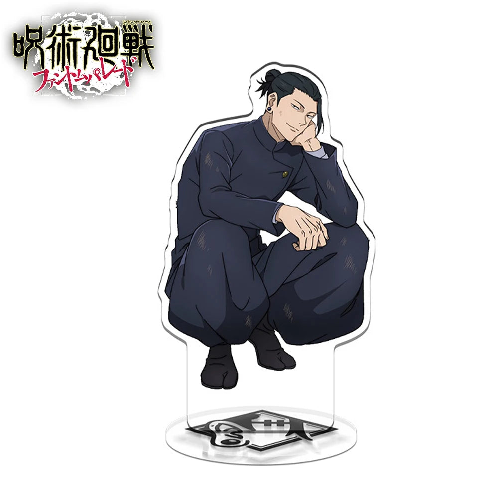 1PCS Anime Jujutsu Kaisen Yuji Itadori Satoru Gojo Stand Model Plate Desk Decor Standing Sign Game Fans Gift