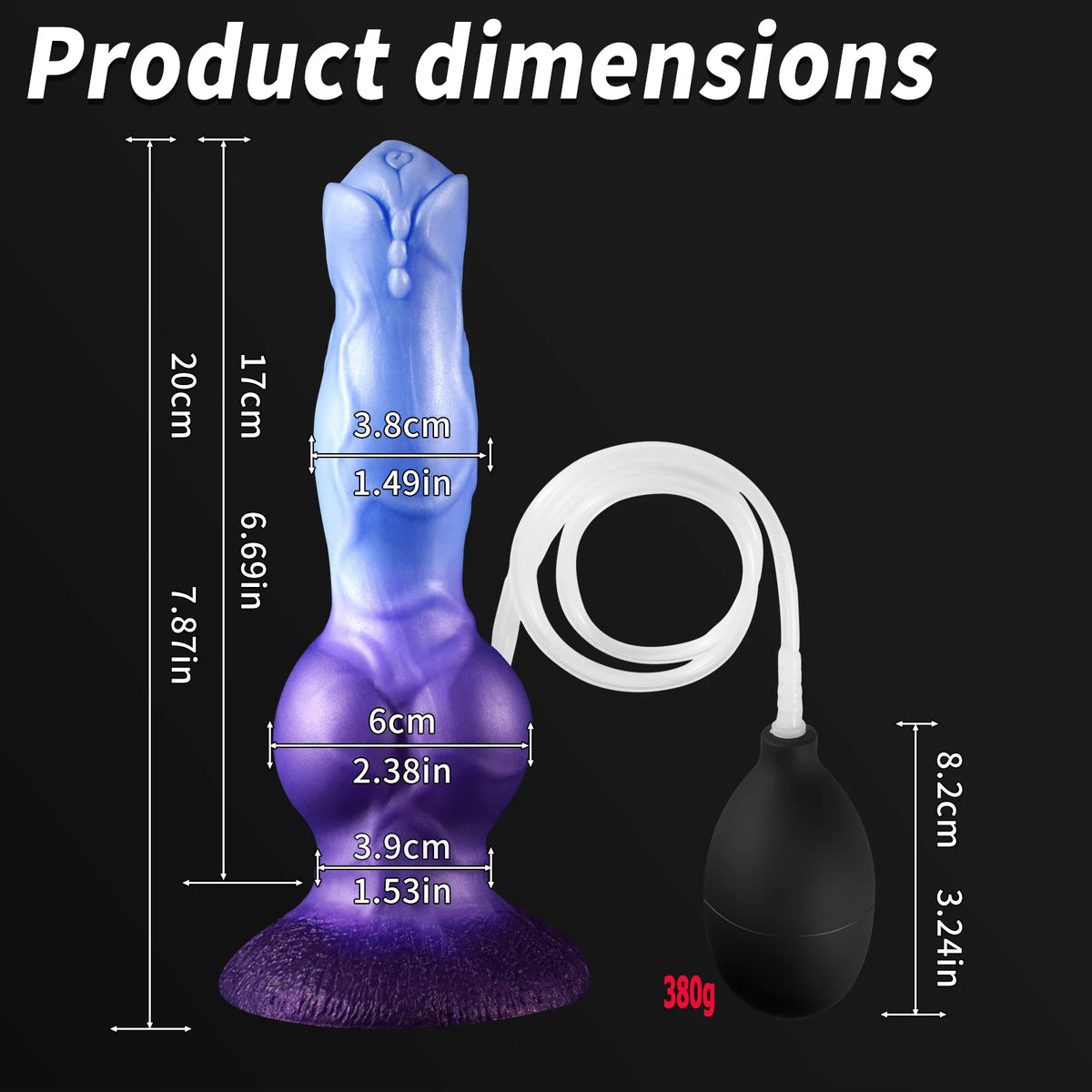 17 cm Squirting Knotted Fantasy Dildo