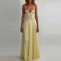 Sexy Off Shoulder Chic Solid Evening Dress Elegant Draped Embroidery Splice Slim Long Dress Women Casual Sleeveless Party Dress