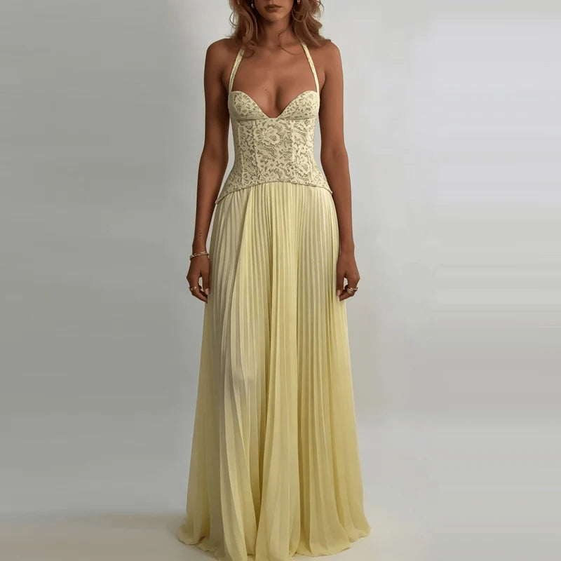Sexy Off Shoulder Chic Solid Evening Dress Elegant Draped Embroidery Splice Slim Long Dress Women Casual Sleeveless Party Dress