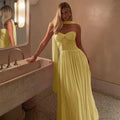 Sexy  Scarf Neck Off Shoulder Ruffles Long Dress Fashion Sleeveless High Waist Maxi Robe Women Party Evening Chic Gown