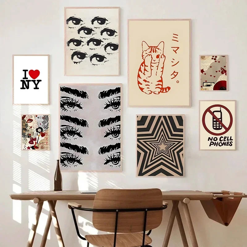 Downtown Girl Y2K Rock Canvas Wall Poster