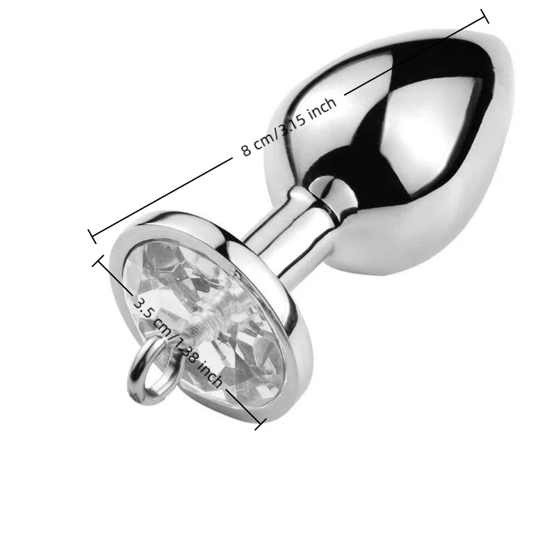 Stainless Steel Crystal Anal Plug – 5 Sizes