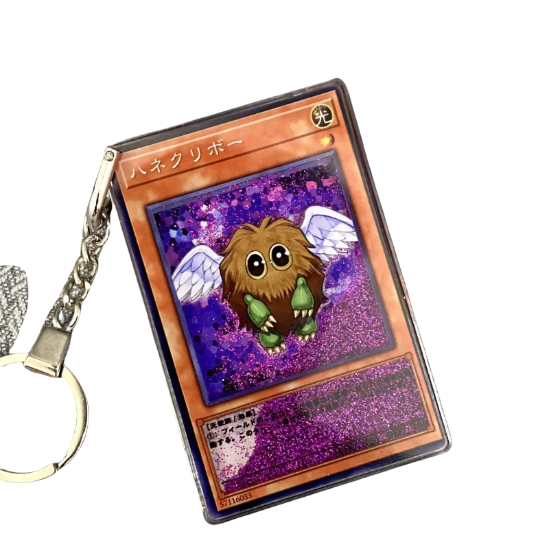 Yu-Gi-Oh!! Anime peripherals keychains creative cartoons cool personalities DIY handmade quicksand cards car schoolbag pendants