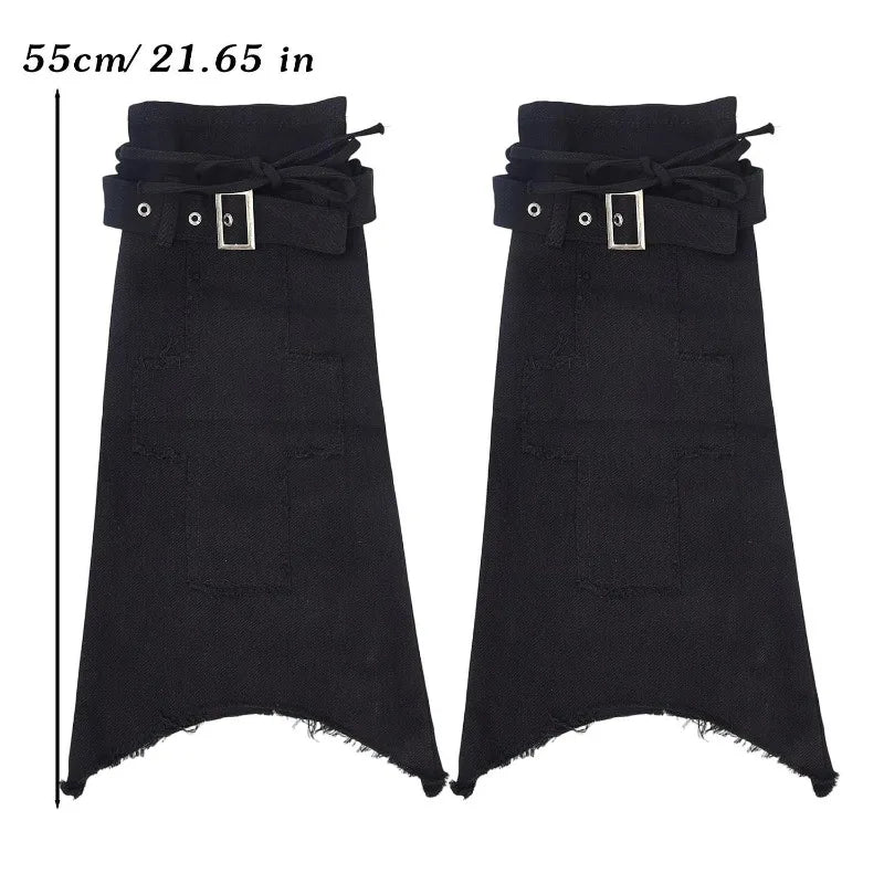 Distressed Denim Punk Over-Knee Leg Warmers