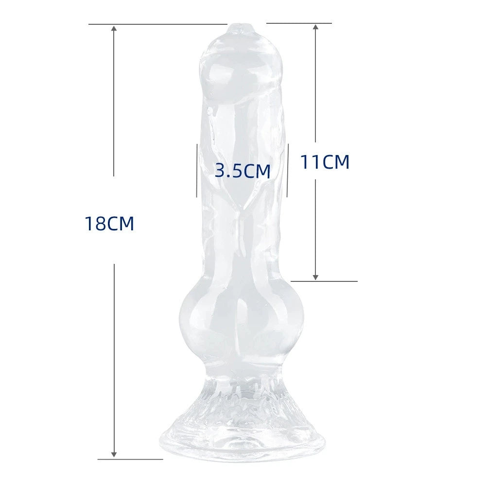 18–33 cm Animal-Style Dildo with Suction Cup