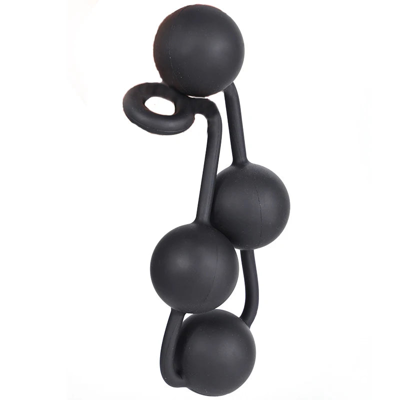 Large Silicone Anal Bead & Plug Set