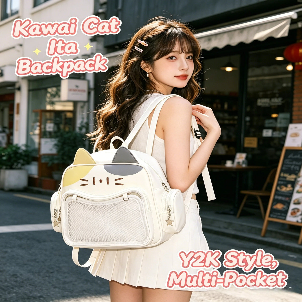 Kawaii Cat Transparent Ita Bag